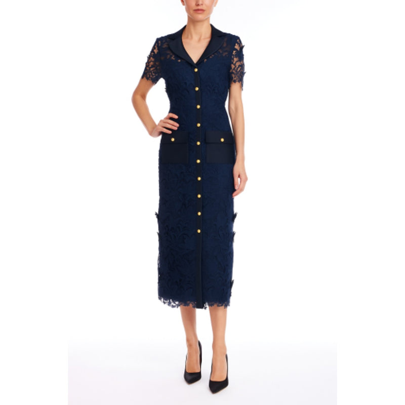 Badgley Mischka - Womens Long Sleeve Shirt Dress
