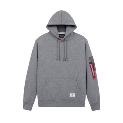 Alpha Industries - Mens Utility Pocket Hoodie Relaxed Fit Sweatshirt