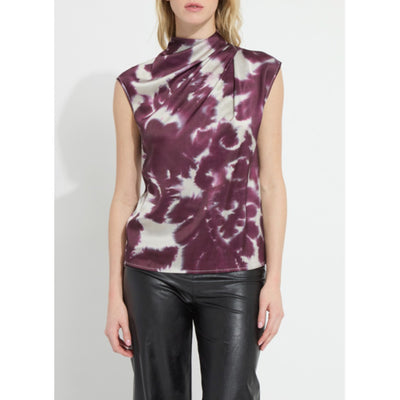 Lysse - Womens Rosalind High Neck Draped Blouse