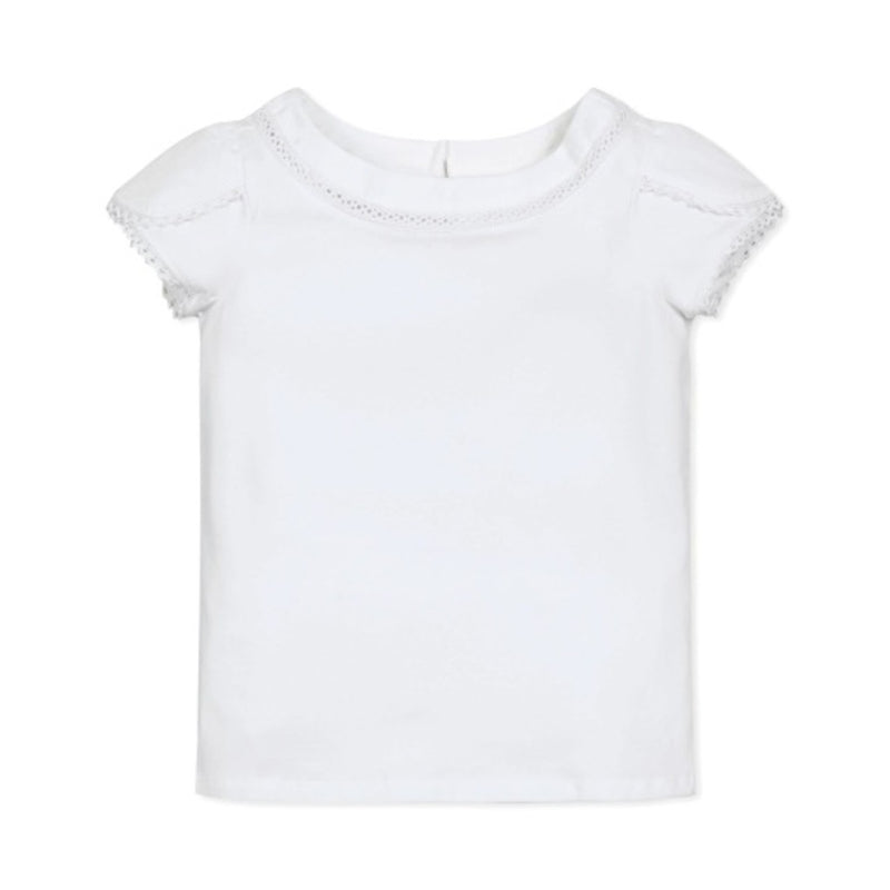 Hope & Henry - Girls Organic Knit Top with Tulip Sleeves
