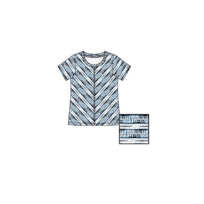 Liverpool Los Angeles - Womens Short Slv Scoop Nk Knit Top with Miter Front
