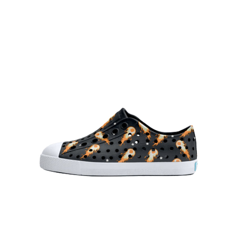 Native Shoes - Unisex Jefferson Print Kids - Jiffy Black/ Shell White/ Fire Comet