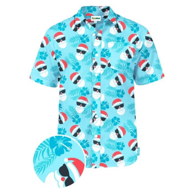 Tipsy Elves - Mens Shady Santa Button Down Shirt