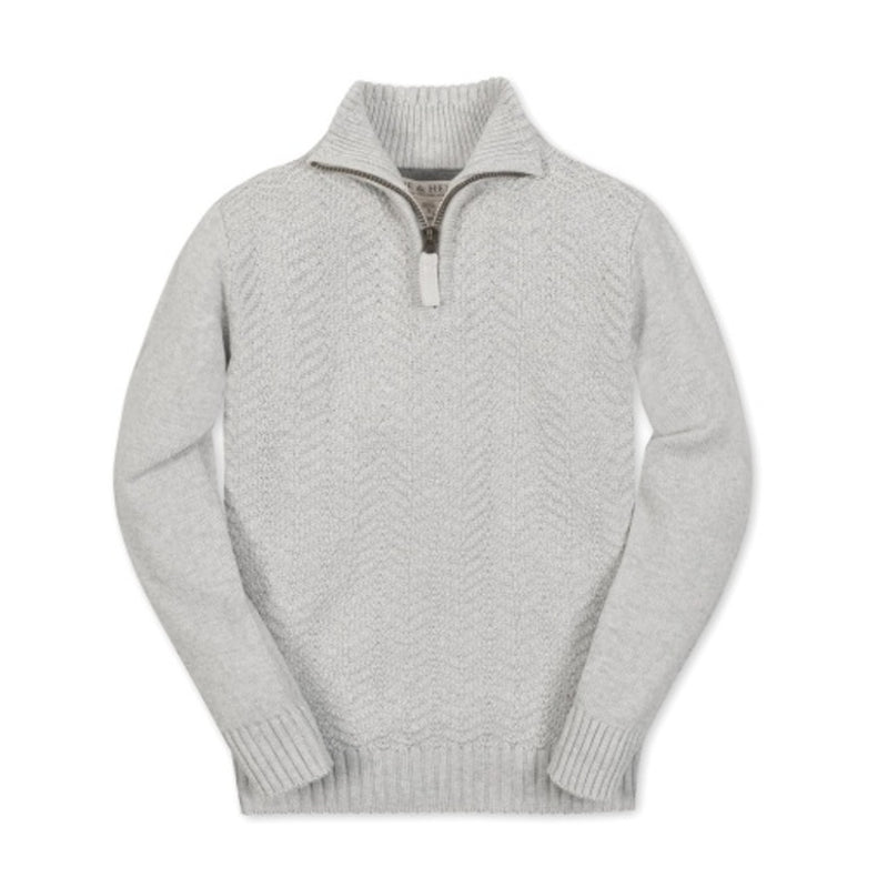 Hope & Henry - Boys Organic Half Zip Cable Sweater