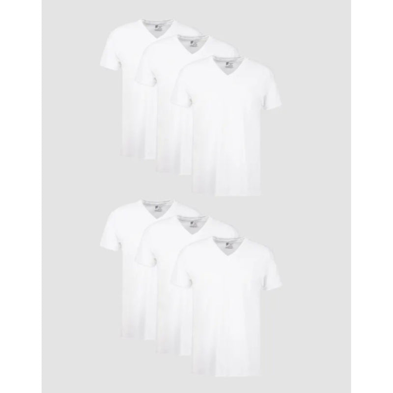 Hanes - Mens Undershirt Pack V-Neck Moisture-Wicking Cotton with Odor Control 6-Pack