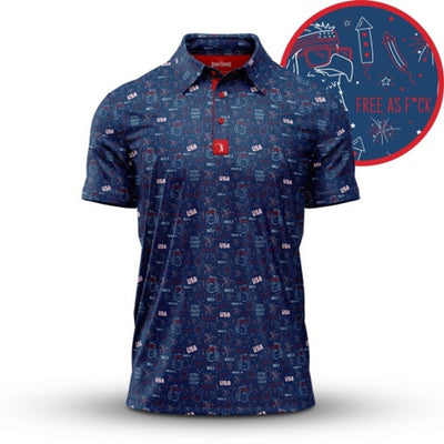 Bogey Bros - Mens Merica Navy Polo