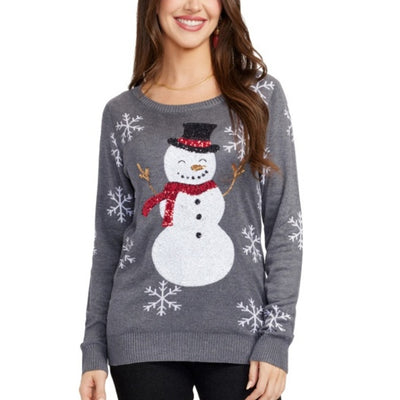 Tipsy Elves - Womens Sequined Snow Day Sweater