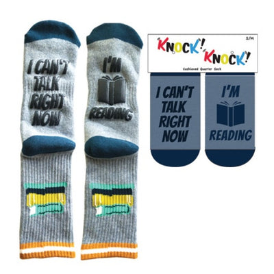Oooh Yeah - Unisex I Can't Talk Right Now I'm Reading Unisex Crew Socks