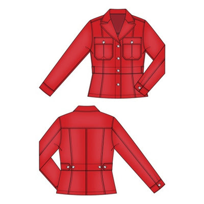 Liverpool Los Angeles - Womens Peplum Jacket with Tab Detail