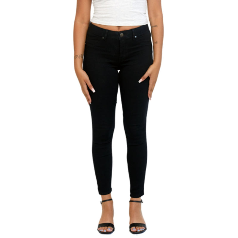1822 Denim - Womens Curvy 28" Magic Waistband Ankle Skinny Jeans