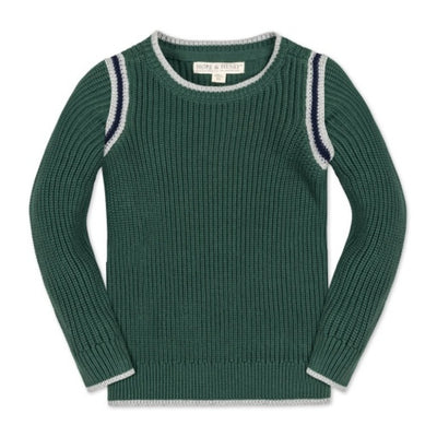 Hope & Henry - Boys Organic Sporty Crew Neck Sweater