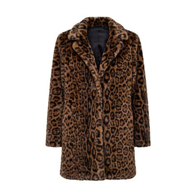 Liverpool Los Angeles - Womens Collared Faux Fur Coat