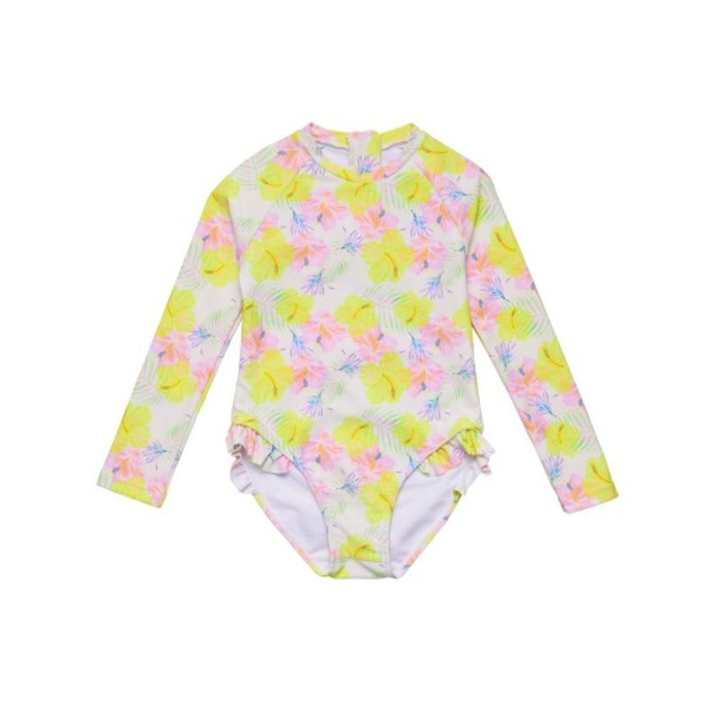 Snapper Rock - Girls Aloha Vacay Recycled Leg Frill Surf Suit