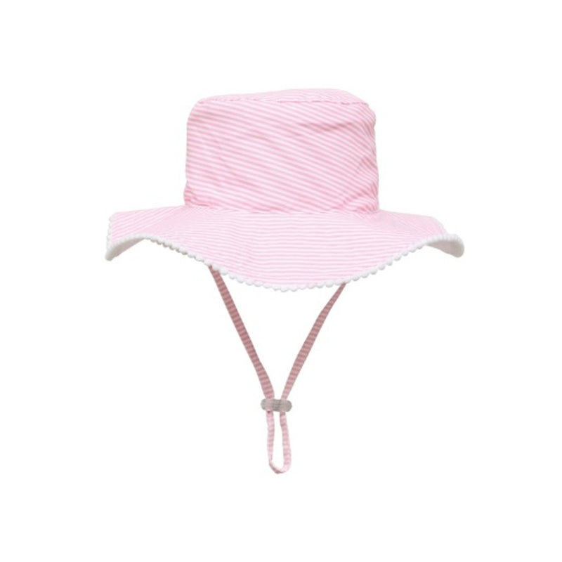 Snapper Rock - Girls Pink & White Stripe Bucket Hat
