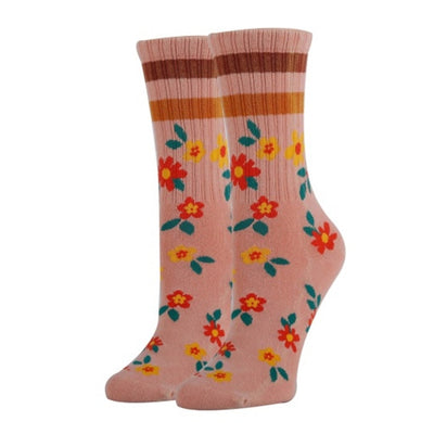 Oooh Yeah - Womens Full Bloom Womens Athletic Crew Socks