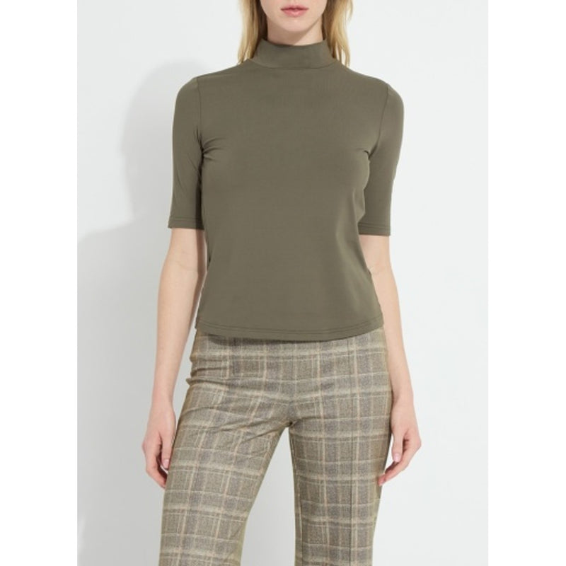Lysse - Womens Clara Mockneck Elbow Sleeve Top