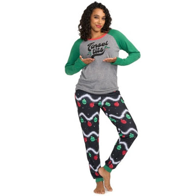 Tipsy Elves - Womens Tinsel Tits Pajama Set