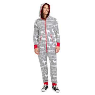 Tipsy Elves - Mens Grey Moose Jumpsuit
