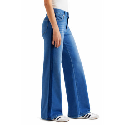 1822 Denim - Womens 32" Better Butter Wide Leg with Shadow Mask Stripe