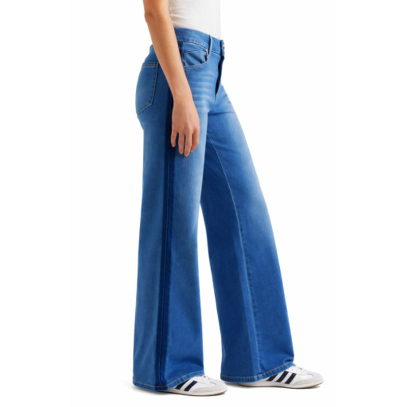 1822 Denim - Womens 32" Better Butter Wide Leg with Shadow Mask Stripe