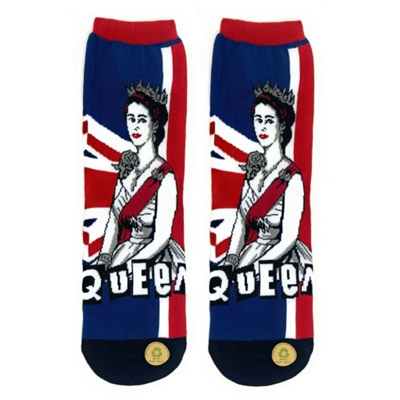 Oooh Yeah - Womens Queen E Bk Womens Crew Socks