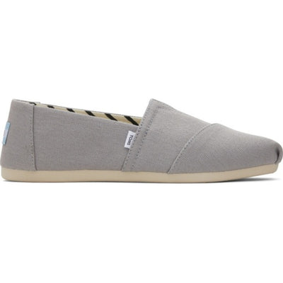 TOMS - Womens Alpargata Classic - Drizzle Grey Wide Width Recycled Cotton Canvas