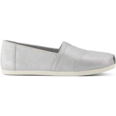 TOMS - Womens Alpargata Classic - Light Grey Metallic Suede