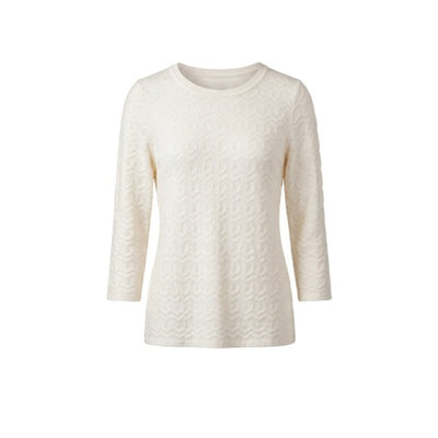Liverpool Los Angeles - Womens 3/4 Slv Crew Neck Knit Top with Rib Trim