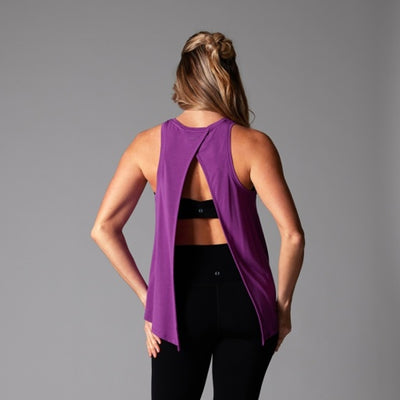Thirty Three Threads - Unisex Tie Back Tank Violet