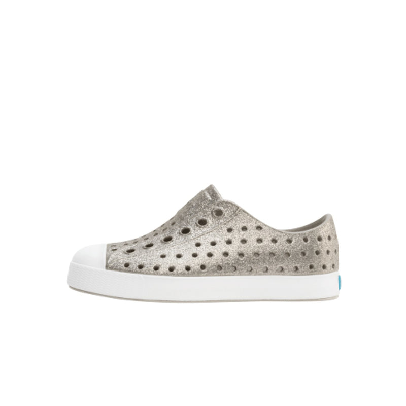 Native Shoes - Unisex Jefferson Bio-Bling Kids - Silk Bling/ Shell White