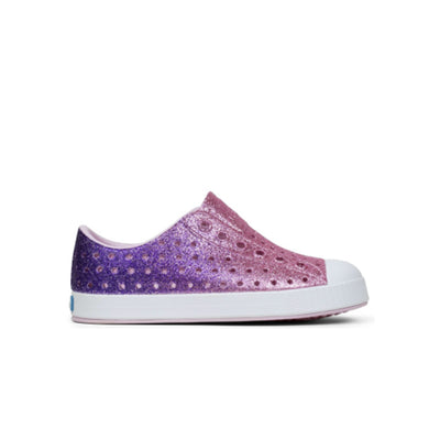 Native Shoes - Unisex Jefferson Bio-Bling Kids - Parachute Glamour Bling/ Shell White