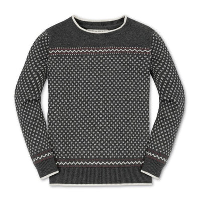 Hope & Henry - Boys Organic Intarsia Crew Neck Sweater