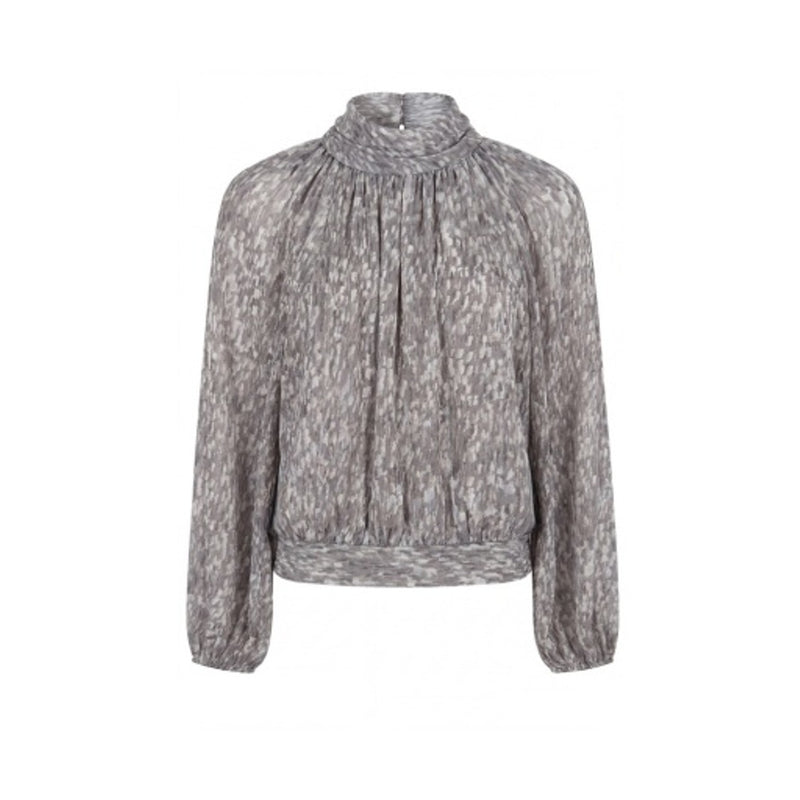 Liverpool Los Angeles - Womens Long Slv Shirred Mockneck Woven Top