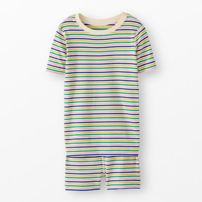 Hanna Andersson - Kids Striped Short John Pajama Set in Hannasoft Stretch™