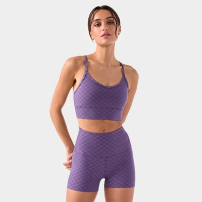 Thirty Three Threads - Unisex Boost Bra Grape Abstract