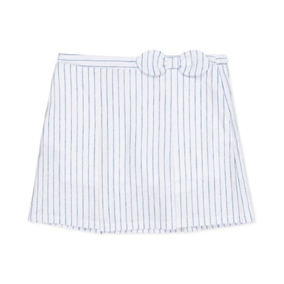 Hope & Henry - Girls Linen Pleated Bow Skort