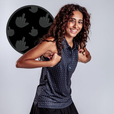 Bogey Bros - Womens Birdie Finger Raven Womens Polo