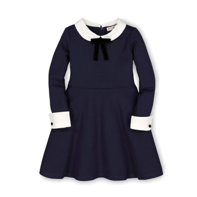 Hope & Henry - Girls French Look Ponte Dress with Bow
