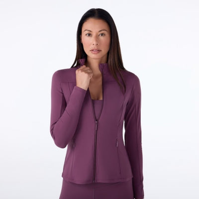 Thirty Three Threads - Unisex Mock Neck Full Z Jacket Bordeaux