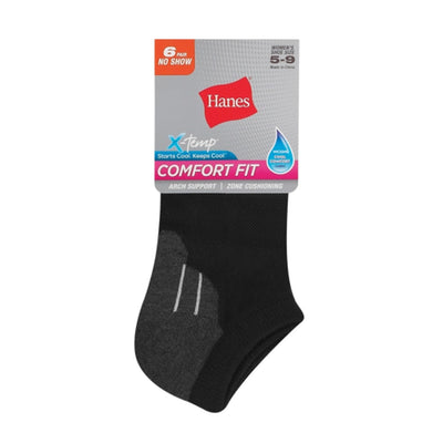 Hanes - Womens Comfort Fit Womens No-Show Socks 6-Pairs