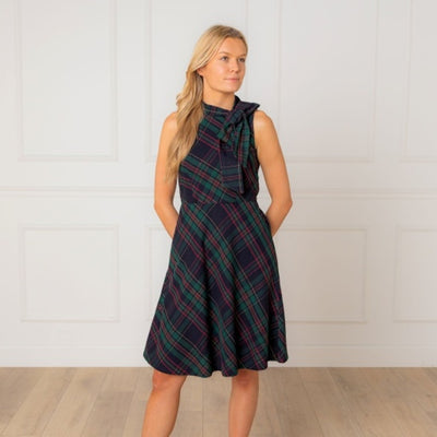 Hope & Henry - Womens Organic Bow Neck Dress