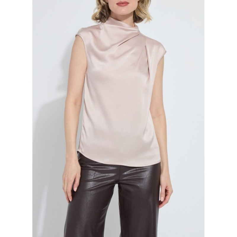 Lysse - Womens Aisha High Neck Draped Blouse