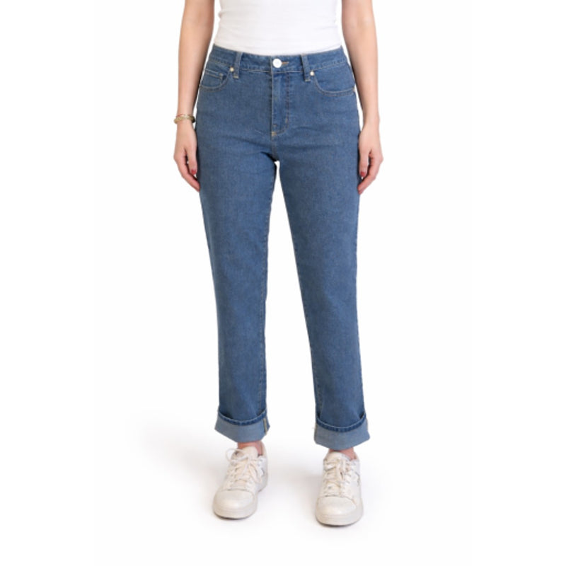 1822 Denim - Womens Petite 27" Boyfriend Jean