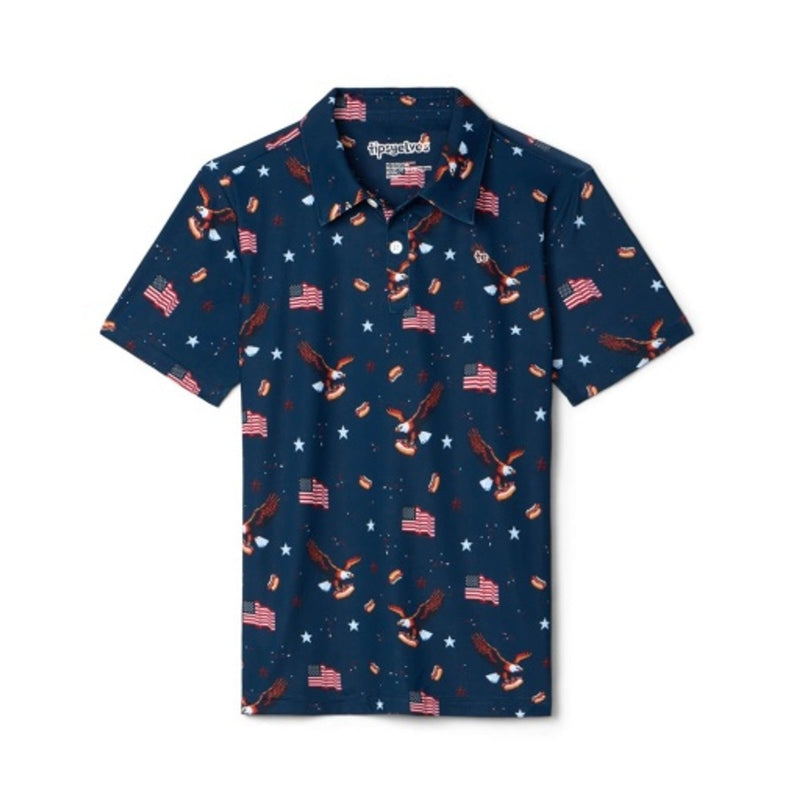 Tipsy Elves - Boys Youth Boys 8-Bit Eagle Golf Polo